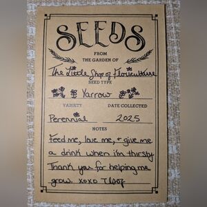 Yarrow Flower Seed Packet